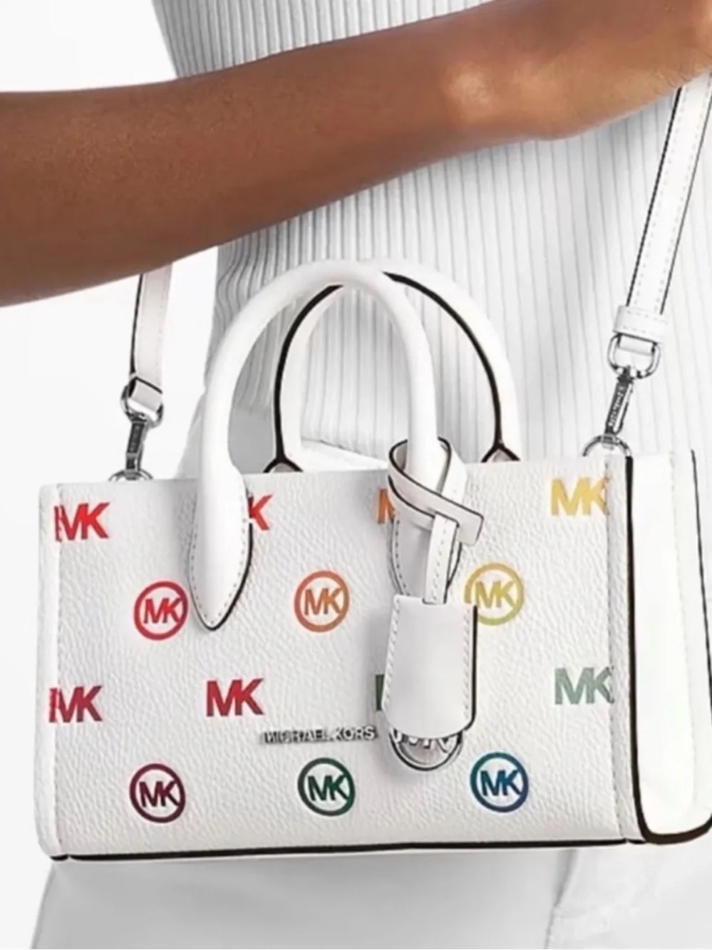 Michael Kors Mirella Rainbow Convertible Crossbody Handbag & Wallet NWT